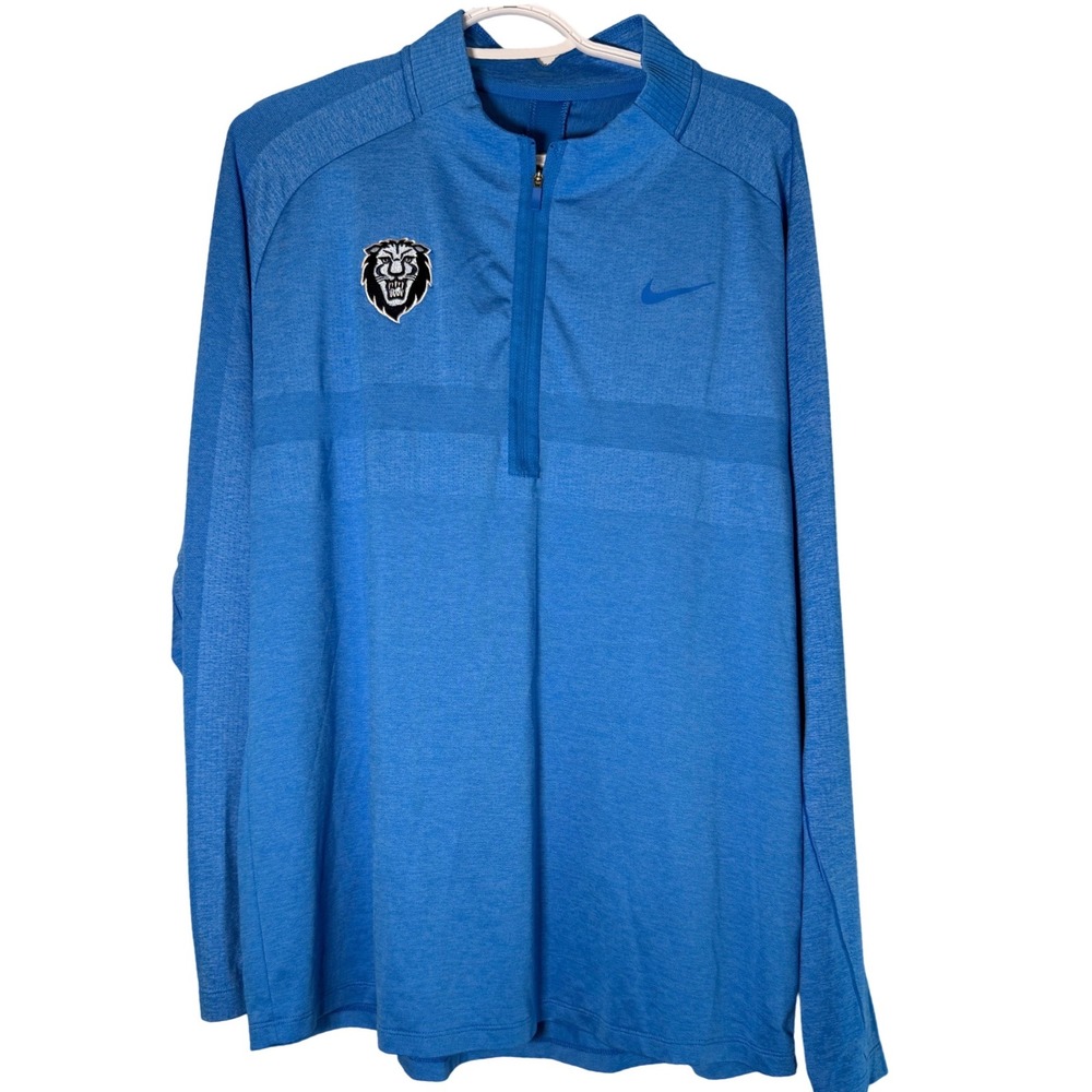 Nike Columbia University Lions Dri-FIT 1/4 Zip Pullover Blue Athletic Mens XL